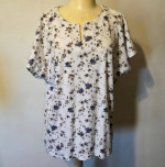 Hasting & Smith Short Sleeve Floral Print Top Women's Plus Size 2X OBO