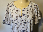 Hasting & Smith Short Sleeve Floral Print Top Women's Plus Size 2X OBO