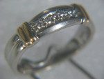 MENS WEDDING BAND 5 DIAMOND RING