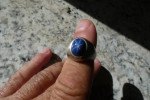 Man's Star Sapphire 14K white gold ring