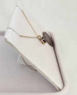 Garnet & Diamond Necklace 14K Gold 1.9 Grams Retail Price $600