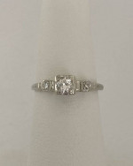 1/4 Carat Art Deco Diamond Ring 14K 1.6 Grams Retail Price $1200