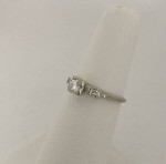 1/4 Carat Art Deco Diamond Ring 14K 1.6 Grams Retail Price $1200