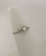 1/4 Carat Art Deco Diamond Ring 14K 1.6 Grams Retail Price $1200