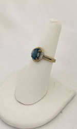 1.25 Carat London Blue Topaz & Diamond 10K 2.4 Grams Retail Price $800