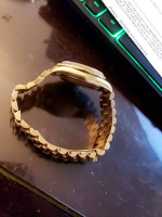 Mans Gold Rolex President with diamond face