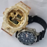 Casio G-shock Glacier Gold Limited Edition And Citizen Eco Drive Diver