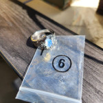 Moonstone in 925 silver women's ring