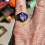 Moonstone in 925 silver women's ring