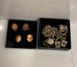 Lot of New Orleans Saints Jewelry Earrings Bracelet Pendant