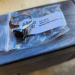 Black Spinel w/ White Zircon ring