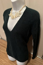 $109 MADEWELL Sweater Top NEVER WORN Forest Green