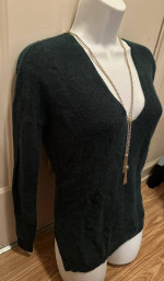 $109 MADEWELL Sweater Top NEVER WORN Forest Green