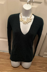 $109 MADEWELL Sweater Top NEVER WORN Forest Green