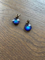 Swarovski - Blue Crystal Earrings and necklace
