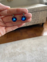Swarovski - Blue Crystal Earrings and necklace