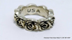 King Baby Studio Rose Infinity Ring Authentic 8mm Band Size 10 925 Sil