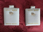 10 kt gold SPACER BEADS (spacers) - TWO sets of two available-NEW!