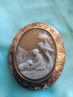 1888 SUPER RARE 14K ROSE GOLD SCENE CAMEO $2,500 VALU