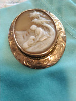1888 SUPER RARE 14K ROSE GOLD SCENE CAMEO $2,500 VALU