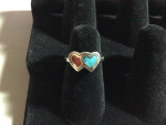 Woman’s Silver Toned Dual Heart Ring