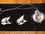1950's Marcazite and Sterling Silver Pendant and Earrings