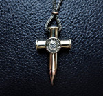Up-cycled brass crosses