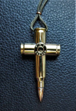 Up-cycled brass crosses