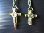 Up-cycled brass crosses