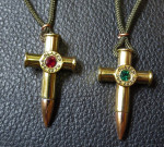 Up-cycled brass crosses