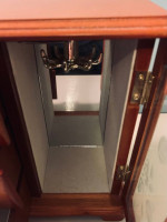 Wooden Jewelry Box  Organizer Chest Exquisite ETCHED GLASS door