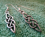 Irish Celtic Sterling Silver Bracelet Earrings Set Handcrafted Knot