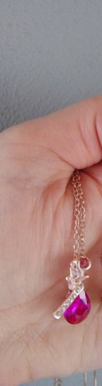 New Rose Gold Necklace with a Rose Flower