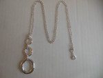 Brand New Silver Plated Pendant Necklace 32" Long