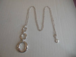 Brand New Silver Plated Pendant Necklace 32" Long