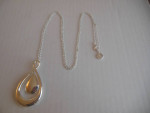 Brand New Silver Plated Pendant Necklace - 32" Long