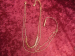 New - Gold Plated Necklace 38" Long