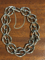 Intricate Silver Chain Bracelet, hand made.
