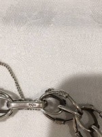 Intricate Silver Chain Bracelet, hand made.