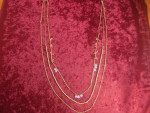 New Three Strand Necklace 32" Long -