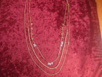 New Three Strand Necklace 32" Long -