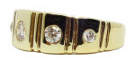 14k 9.10 grams 5 stone natural diamond .54ct statement ring
