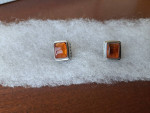 Sterling Silver Amber Earrings