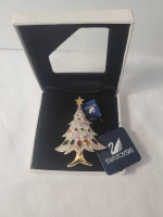 Swarovski Christmas Tree Pin Brooch