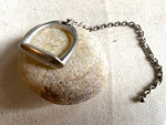 Hermes sterling silver key chain bag charm