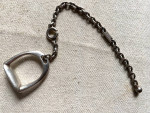 Hermes sterling silver key chain bag charm