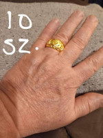 Ring Mens  sz  9 or  10 Plated Gold