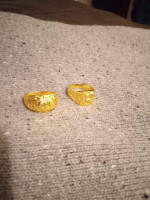 Ring Mens  sz  9 or  10 Plated Gold
