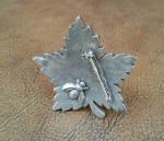 GORGEOUS artist-designed fall-themed leaf brooch Austrian crystals