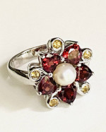 New Garnet Ring Size 7 SS925 Ross Simon Jewelry